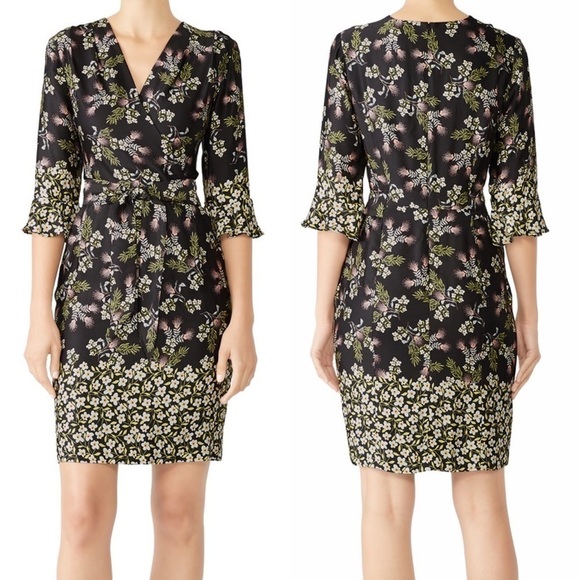 New Slate & Willow Garden Floral Tie Rayon Dress - Picture 1 of 15